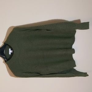 Joe Fresh| NWT Olive Green Knit Patterned Crew Neck Sweater